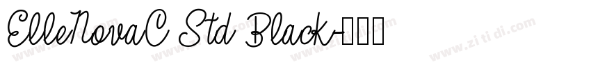 ElleNovaC Std Black字体转换